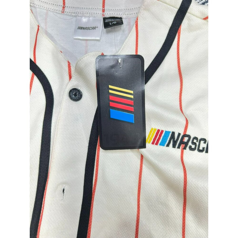NASCAR Cup Series Championship Racing Striped Button-Down Jersey Shirt L/G - Picture 6 of 6
